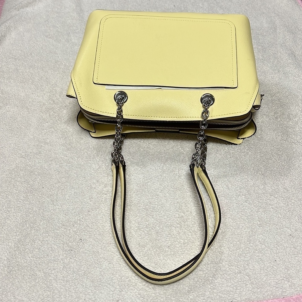 Calvin Klein Hailey Micro Pebble Triple Compartment Chain Satchel - Picture 8 of 9